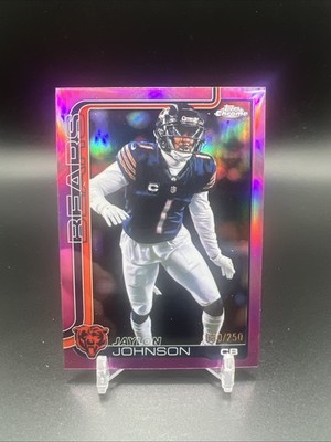 Jaylen Johnson 2025 Topps Chrome Pink Refractor 30/250 Chicago Bears