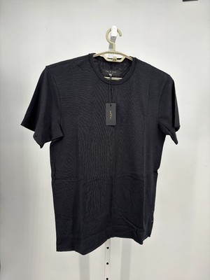 New Rag & Bone Matthew Slub Jersey Tee Mens Black Cotton S/S $98