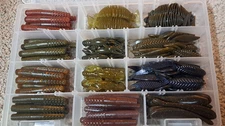 108 pc. NED RIG FISHING KIT- Stubby Ned, Craws, Rumblers, Bullet hawg & Leeches