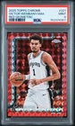 2025 TOPPS CHROME RED GEOMETRIC #221 VICTOR WEMBANYAMA 1/5 PSA 9