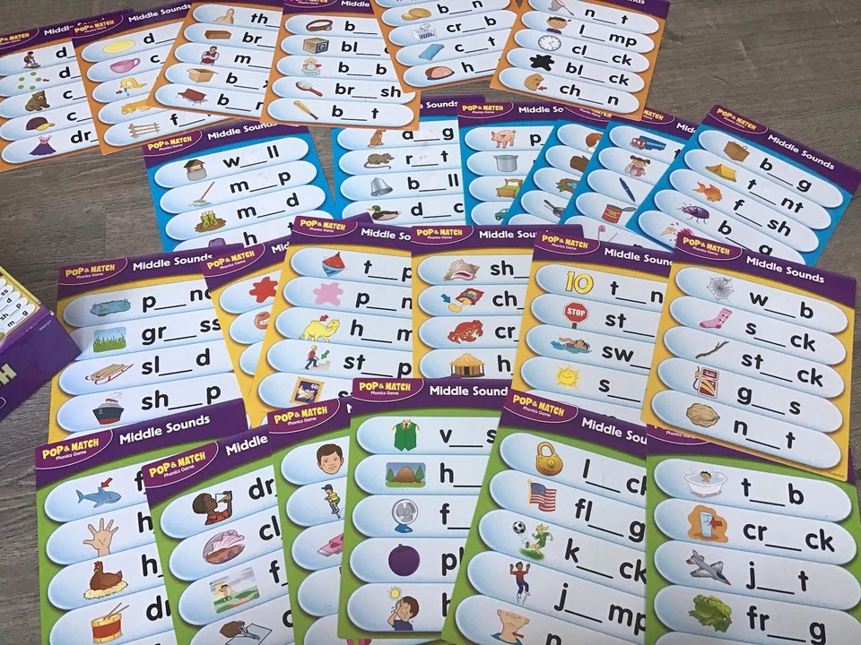 Lakeshore Learning developing games HH747 Pop & Match Middle Sounds Game Box C - Image 4 of 4