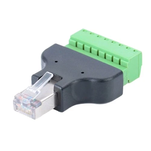 RJ45 To 8PIN Screw Terminal Networking Adapter Secure Connection Fast Data
