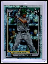 2024 Bowman #BCP-136 Myles Naylor Chrome Prospects Mojo Refractors