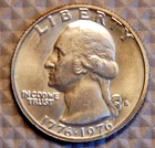 1976 S Washington Bicentennial Quarter Unc 40% Silver