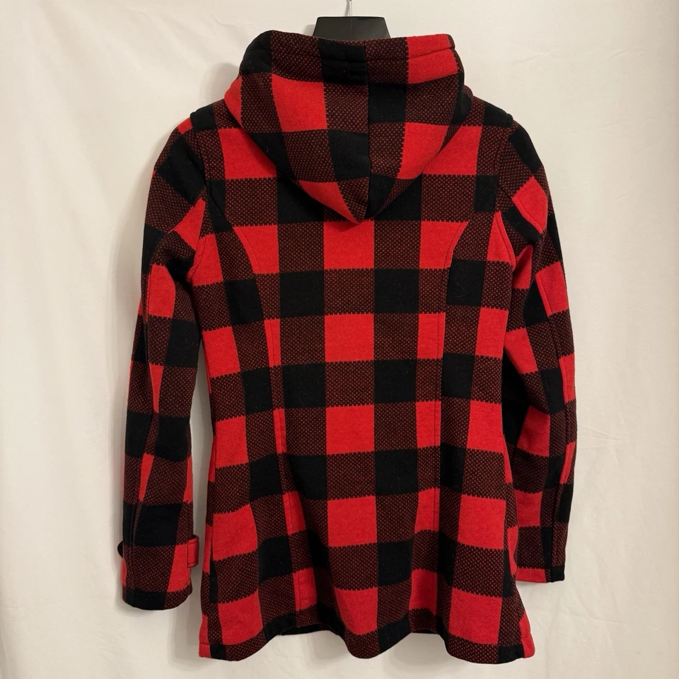 Chaqueta de mujer Buffalo Check a cuadros roja y negra otoño/invierno Foto 3 de 4