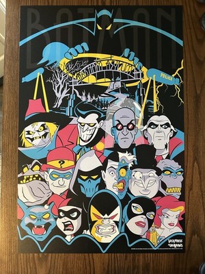 Batman Animated Series Mondo 24x36 Poster Thumbs Limited Edition Screen Print