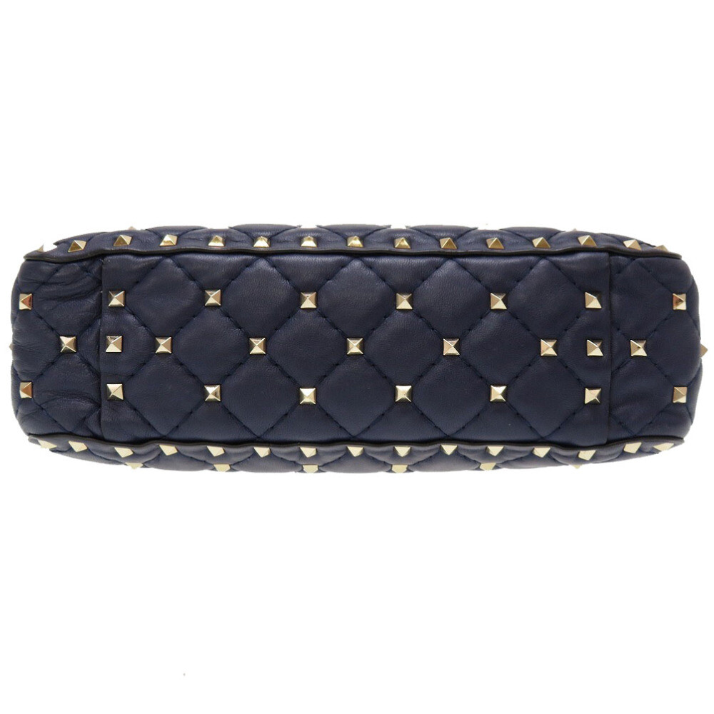 Valentino ヴィンテージュ　バッグ AUTHENTIC Valentino Garavani Rock studs Shoulder Bag Navy