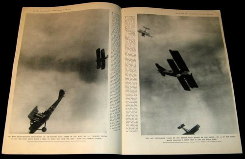 DOGFIGHT 1932 BRITISH & GERMAN WWI AIR WAR PICTORIAL #3 MID-AIR FIGHT PHOTOS - Bild 1 von 3