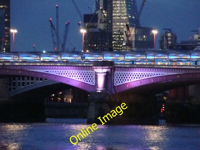 Photo 6x4 View of Blackfriars Bridge illuminated from the Thames Beach Lo c2014