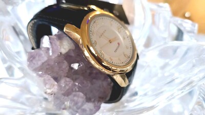 Mens Cross Chicago Gold Plated Black Strap Watch WMAJ36 for sale