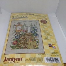 Janlynn's garden charms cross stitch kit garden gate angel 5" x 7" made in USA