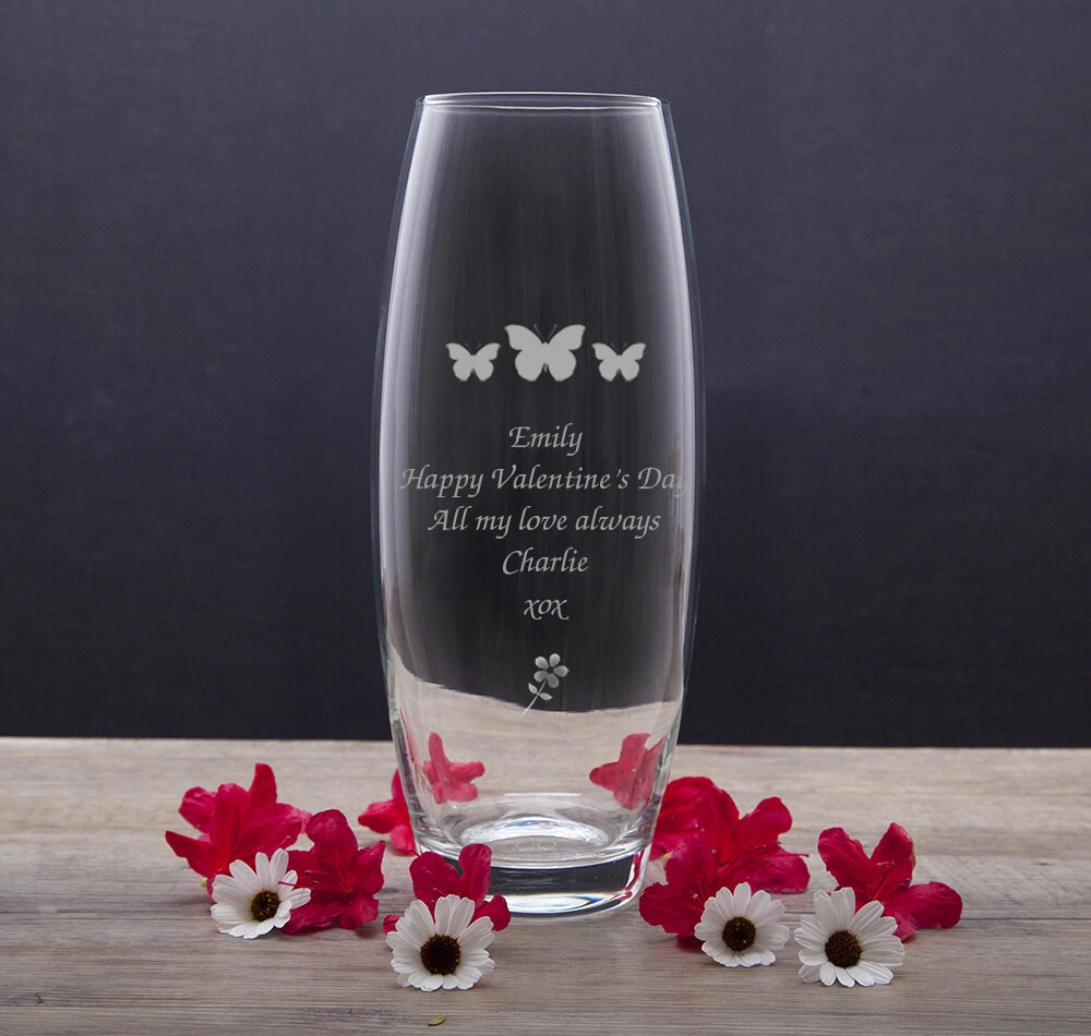 Personalised Glass Bullet Vase Gifts For Idea Mothers Valentines Day Mum New Her
Opens in a new wind