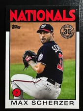 2021 Topps Max Scherzer 1986 Topps 35th Anniversary #86B-95 ~ $.99 Ship!