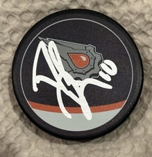 Derek Ryan Signed Autographed Edmonton Oilers Reverse Retro Logo Puck NHL EDM