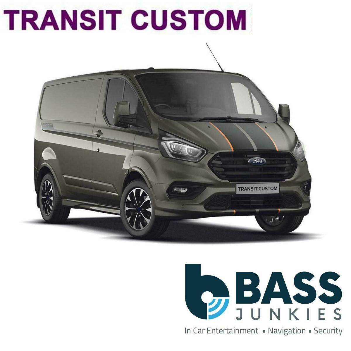 Ford Transit Custom 2012 On V362 Silver Double Din Fascia Steering