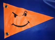 Custom Triangle Sassy Smiley Safety Flag ATV KAYAK recumbent Trike Made to fit