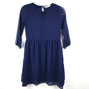 h&m blue long sleeve dress