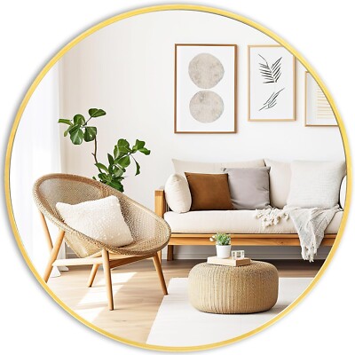 Fabuday Round Gold Mirror for Wall - 20 Inch Circle Mirror for Bathroom, Livi...