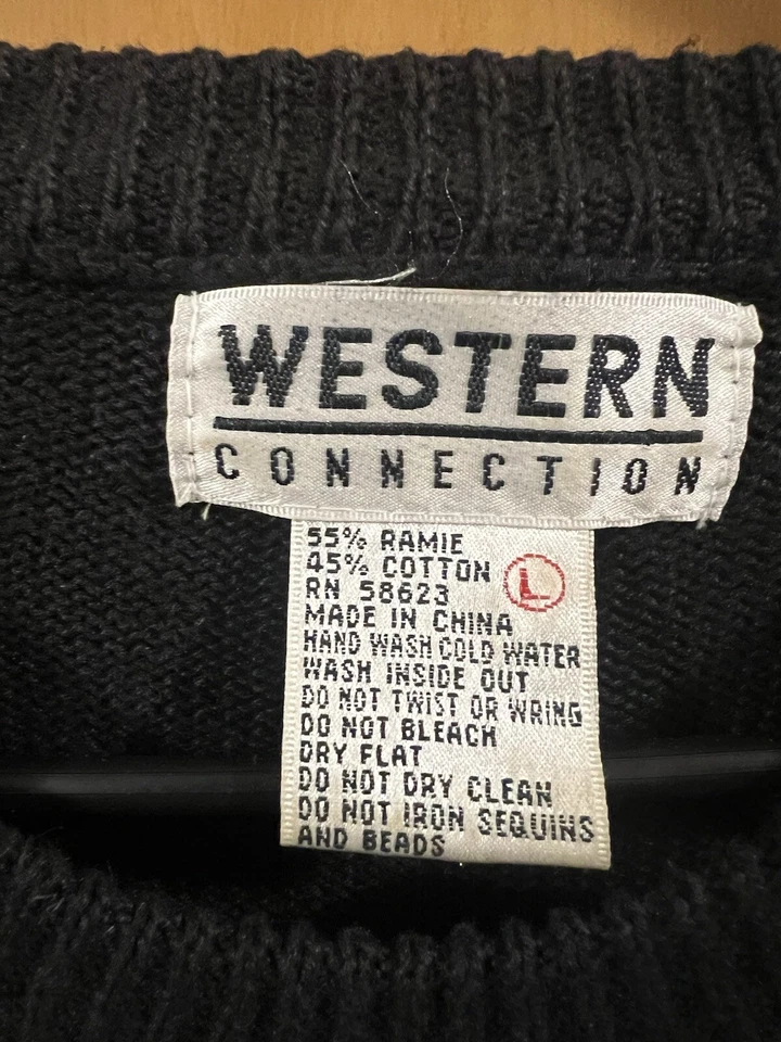 Suéter vintage con lentejuelas Western Connection Foto 3 de 4