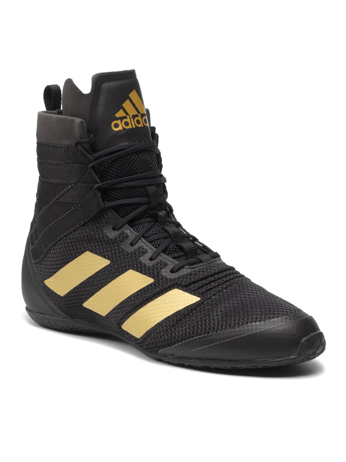 Кроссовки Adidas Speedex 18 Herren Boxschuhe Boxstiefel Schwarz Gold FX0564