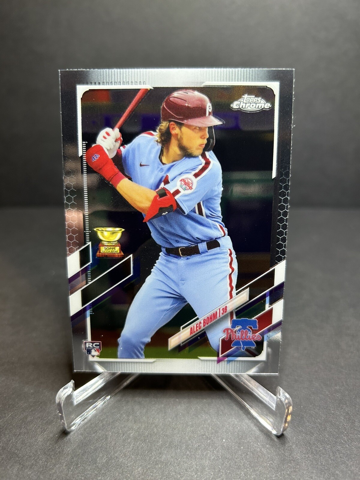 2021 TOPPS CHROME ALEC BOHM ROOKIE RC - #119 - PHILADELPHIA PHILLIES