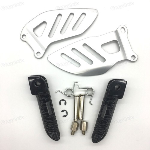 Black Front Foot Pegs Bracket For Suzuki GSXR1000 2009-2016 GSXR600/750 2011-20 - Picture 8 of 8