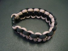 Paracord bracelet desert sand black 7 Strand 550 LB Made in the USA Size 5 to 10