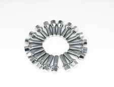 20pc Lug Bolts 14x1.5 37mm Shank Cone Acorn Conical Seat Chrome