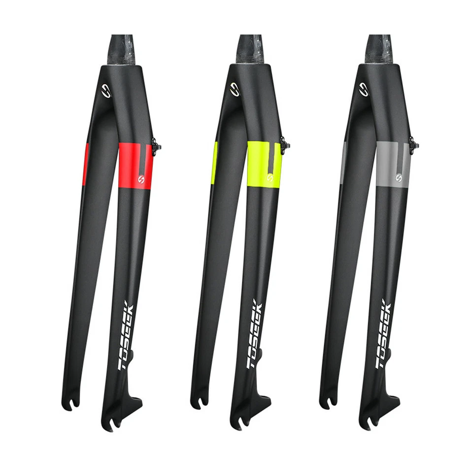 TOSEEK Carbon Fiber Bike Fork Tapered Tube Disc Brake Rigid MTB Fork 26/27.5/29" - Image 3 of 4