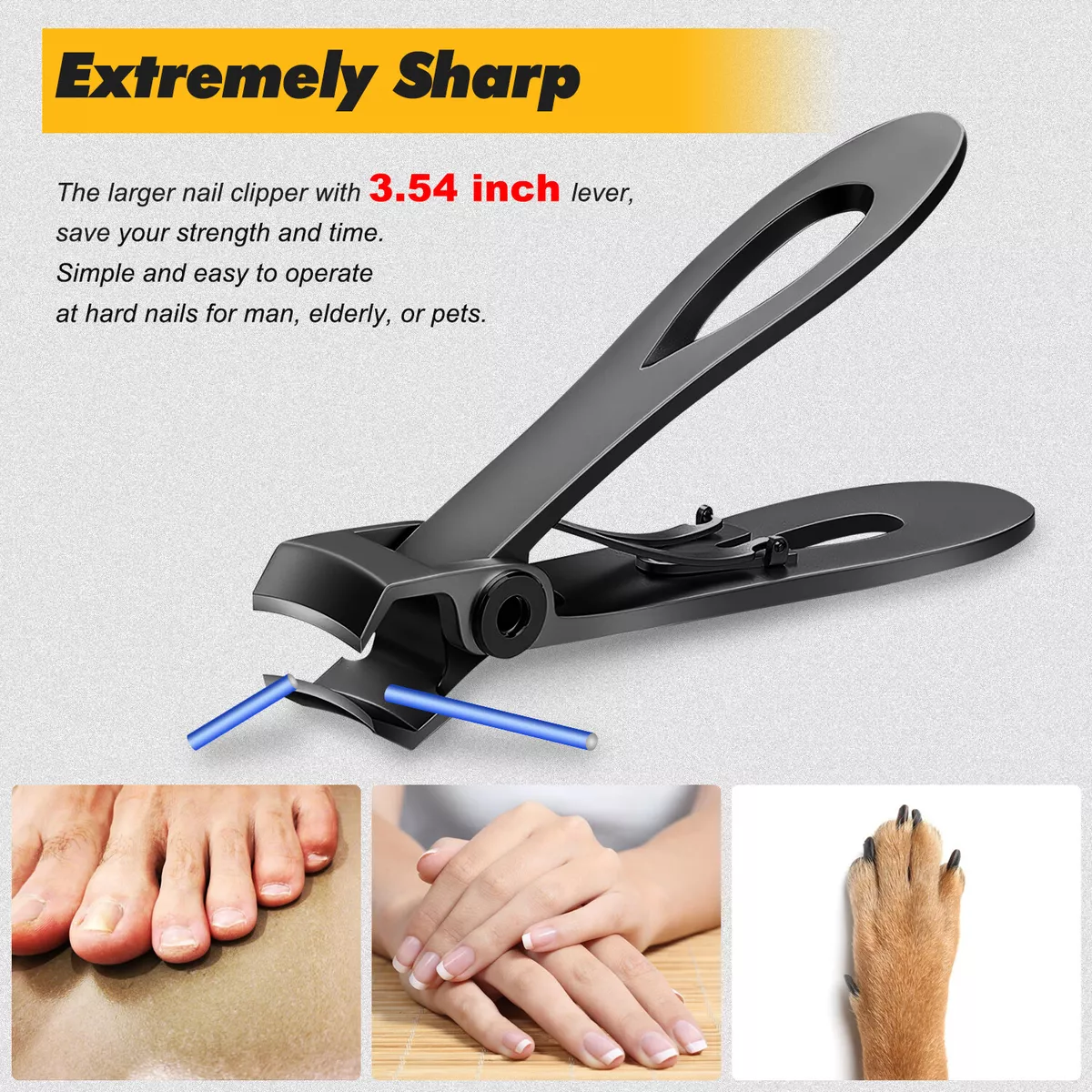 Extra Large Toe Nail Clippers For Thick Nails Heavy Duty Stainless