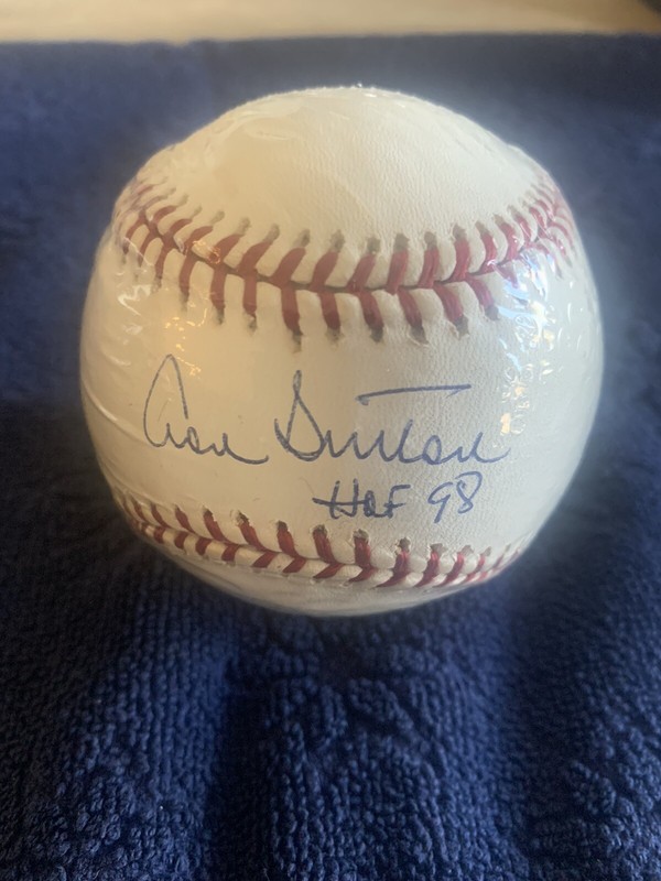 Don Sutton HOF 98 Autographed OML Baseball w/COA Reggie Jackson.com