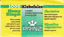 1 UNOPENED PACK OF PRINZ STAMP HINGES 1000 FOLDED LOWEST PRICE ON EBAY