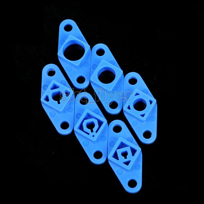 5pcs 1402 Blue Frame Motor Connector Robotic Car Toy Rod Shaft Wheel Gear DIY - Image 2 of 4