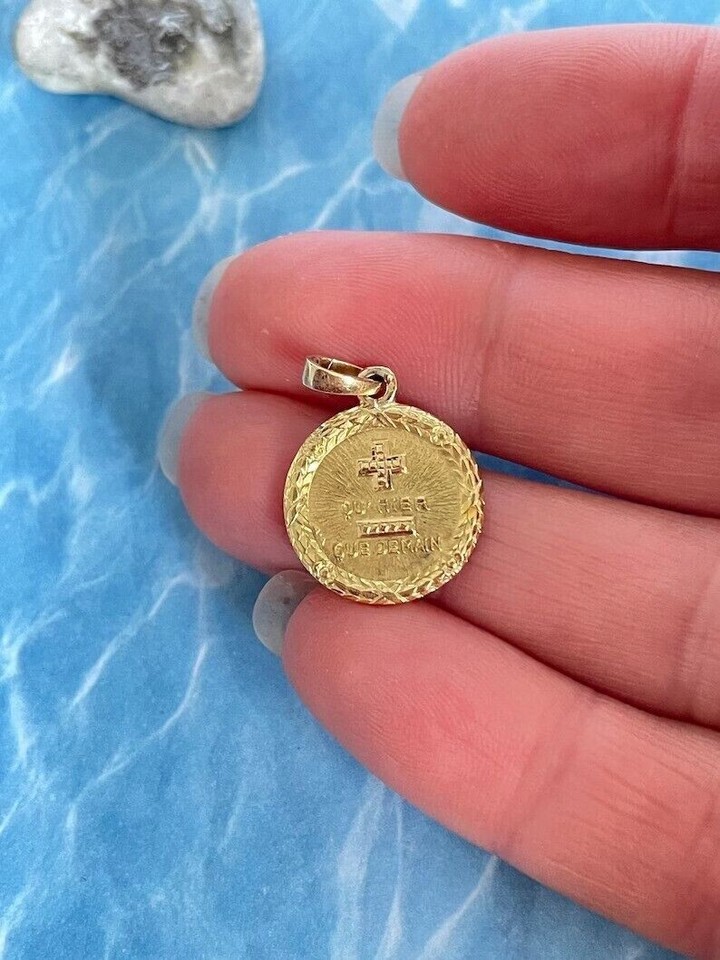 Médaille Amour + Quhier "Que Demain" - Or Jaune 18 Carats (750/1000) - Occasion