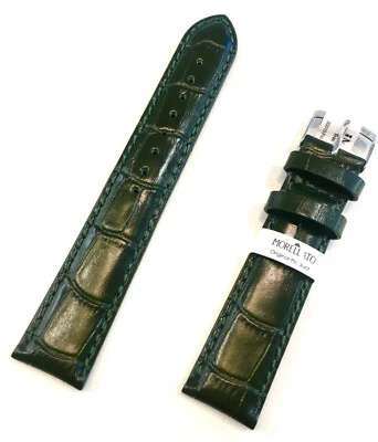 Cinturino orologio MORELLATO Vera PELLE imbottito Stampa COCCO VERDE 18 20 22 mm