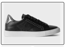 Zadig Voltaire ZV1747 Studded Lighting Bolt Sneakers Womens 5.5 Euro 36 NEW