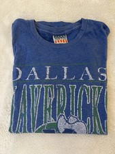 Dallas Mavericks Vintage Blue And Green Tshirt Size Small Excellent Used Cond