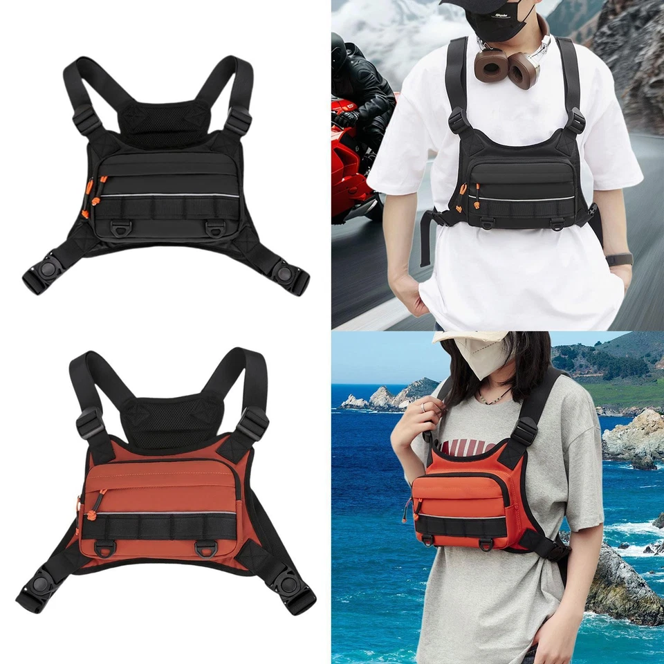 Sac de Poitrine Sac à Dos de Poitrine Gilet de Randonnée Sac de Sport avec - Photo 1/1
