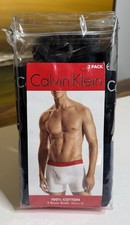 Calvin Klein Men's 2 Pack Classic Fit Boxer Briefs Cotton XL Blue  Black 28