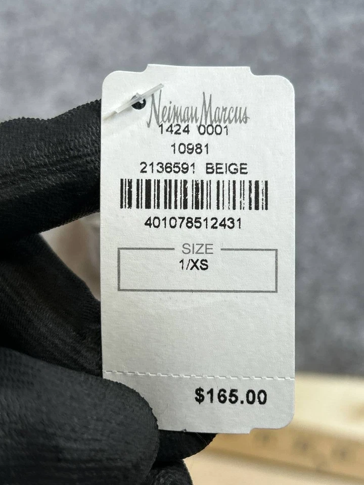 Camisa Pullover Neiman Marcus Mujer Xs Marrón Lino Nueva Foto 4 de 4