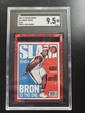 2020 HOOPS LeBRON JAMES SLAM-PURPLE EXPLOSION #2  SGC 9.5 MINT CLEVELAND
