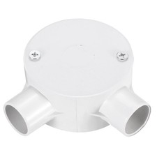 PVC Conduit Box Junction Box 90° 2 Way 20mm with Cover M4 Screws