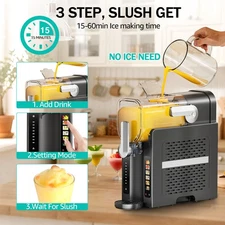 Slushie Machine 2L  Self-Cleaning Feature 6Presets No Ice Required