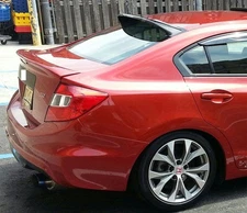 For 12-15 Honda Civic 4DR Sedan Acrylic Rear Window Roof Vent Visor Spoiler Wing