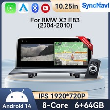 F�r BMW X3 E83 2003-2012 Autoradio Android 14 GPS Navi WIFI 4G Carplay RDS SWC