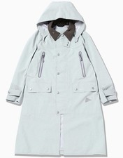 And Wander x Barbour E-Vent Long Raincoat Gray Blue Size 2