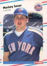 1988 Fleer Update Glossy #U-106 Mackey Sasser ROOKIE CARD New York ID:68796. rookie card picture