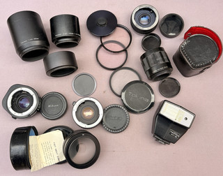 Vintage CAMERA Photography Lens Hood Teleconvertor PENTAX Asahi NIKON Hoya