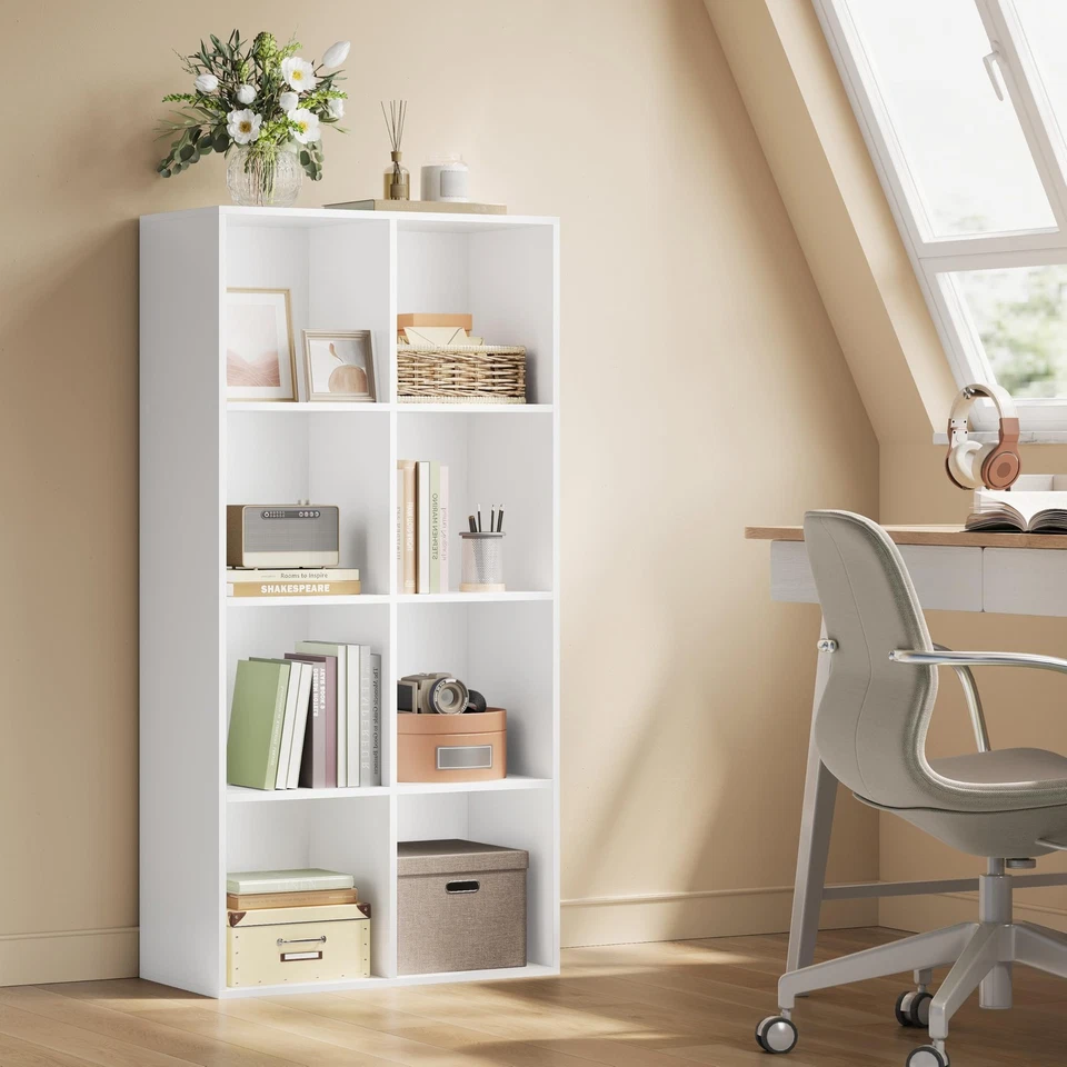 WOLTU Libreria Scaffale con 8 Scomparti a Cubi Portaoggetti Mobile da Soggiorno - Immagine 2 di 4