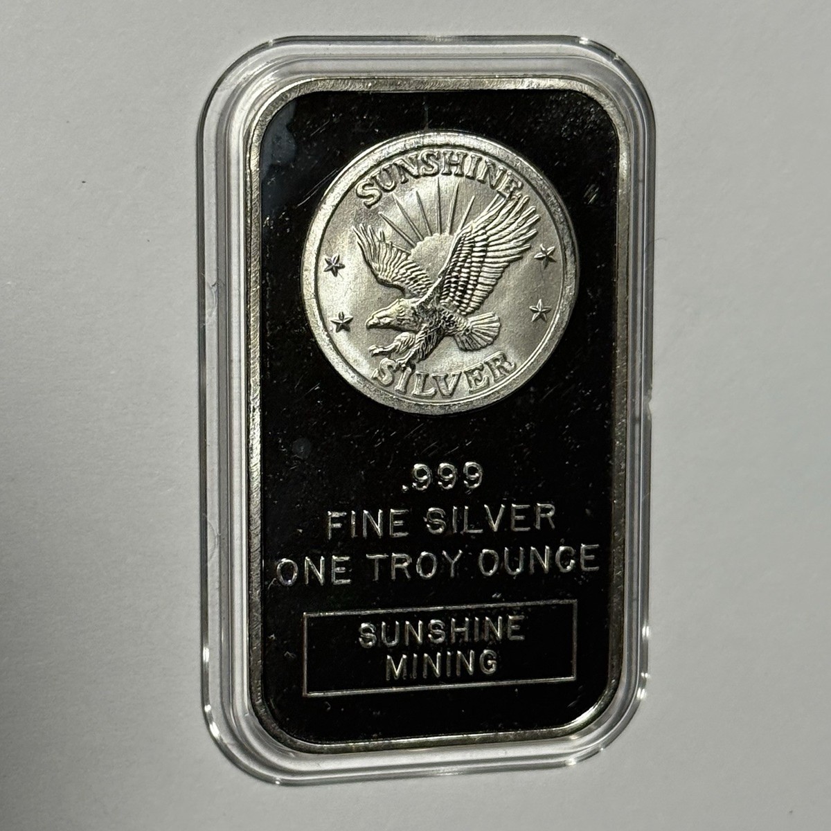 Sunshine Mining Company Rare Vintage Ingot Bar 1 Troy Oz .999 Fine